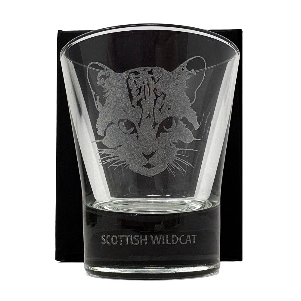 Scottish wildcat shot glass