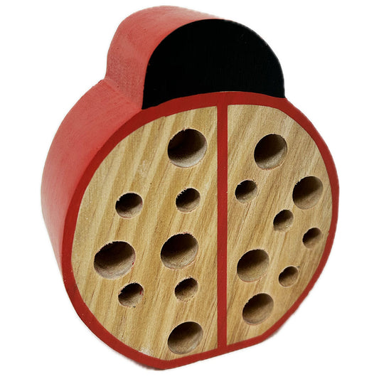 Add some colourful charm to your garden with this wooden bug hotel, shaped like a lovely ladybird. Perfect for encouraging ladybirds and other pollinating insects to visit and stay in a garden or outdoor space. This unique insect hotel is an ideal gift for anyone who loves their outside space. Includes hanging loop, attached to the back.
5 cm × 9.6 cm × 11.6 cm