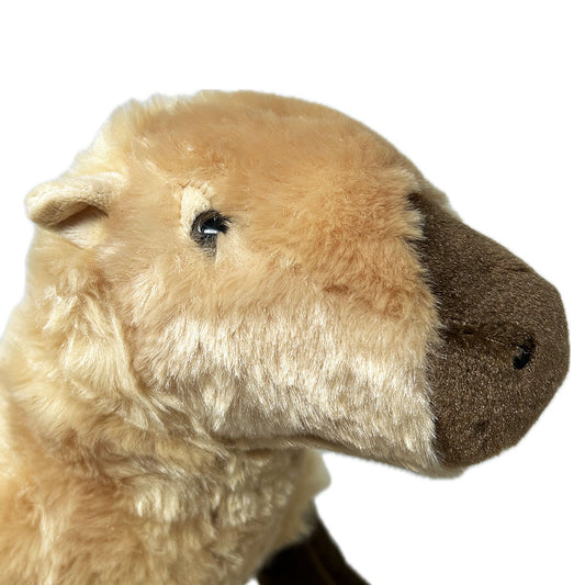 This Eco Claud Capybara soft toy from Zappi is 100% recycled, making them not only cute but also good for the environment. A well stuffed deep plush body, short plush nose and feet, safety beaded eyes and detailed embroidery for the mouth and nose. You'll be Capy Happy with this plush pal.
22cm