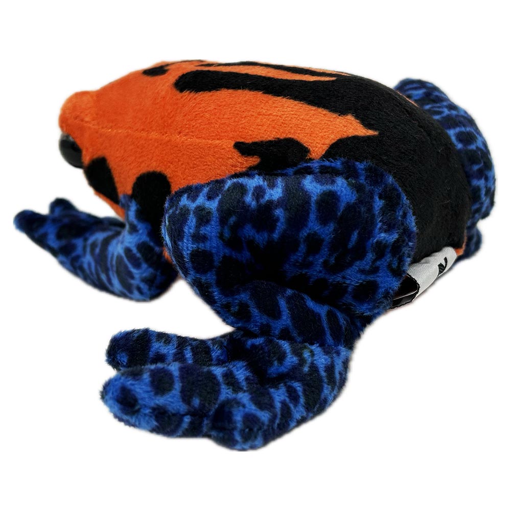 This Eco Mimic Dart Frog soft toy from Zappi is 100% recycled, making it not only cute but also good for the environment. A well stuffed plush body with various prints, large feet, bouncy legs and safety beaded eyes.
Find out about our Blue Poison Dart Frogs here.
15cm