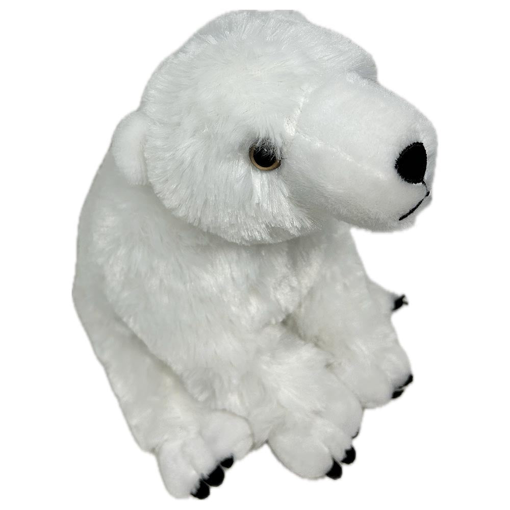 Grrrrrrrab a new eco pal in this cuddly Polar Bear soft toy. Made from 100% recycled materials, super soft luscious plush body and shorter defined plush on nose, paws and ears. Felt accents, embroidered stitching and shiny eyes make this unique toy all the more realistic.
25cm
Machine Washable