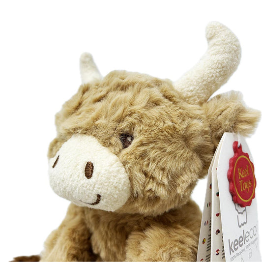This 15cm Eco Baby Hamish Highland Cow Soft Toy is 100% Recycled and 100% Huggable. 
The perfect gift for babies and toddlers.
