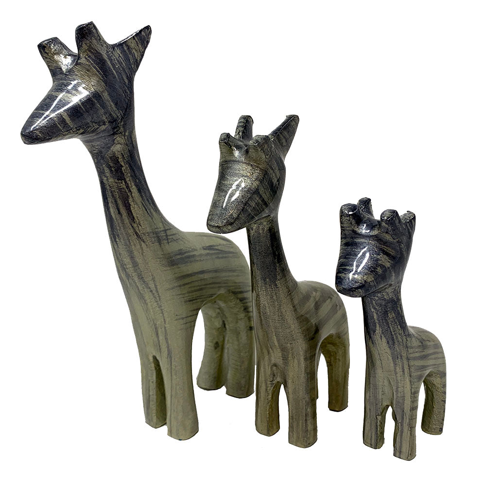 AluminArk Giraffe Brushed Silver Ornament