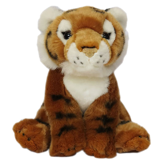 This tiger by Nature Planet is so soft and cuddly. By purchasing this tiger you will be supporting an education project in Indonesia through Plan International.  The tiger toy stands approximately 22cm (7.5") tall.  Please note: Due to shortages in supply, current stock may not include an Edinburgh Zoo logo on the label. We hope that this is only a temporary situation.
