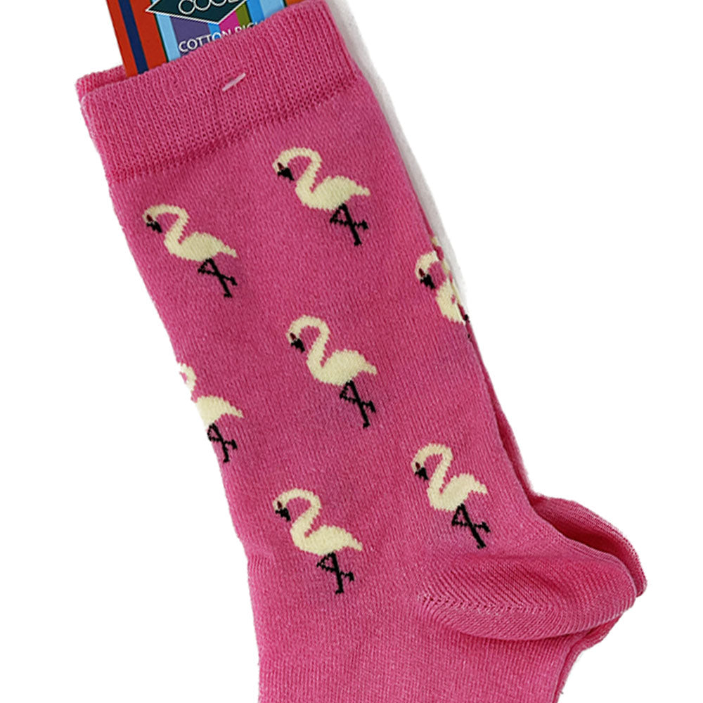 Pink Flamingo Socks Size 4-7