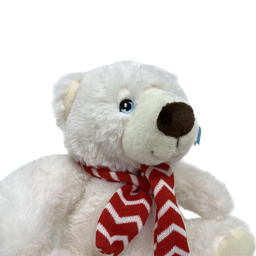 Polar Bear with Scarf Soft Toy - Keel Toys 25cm