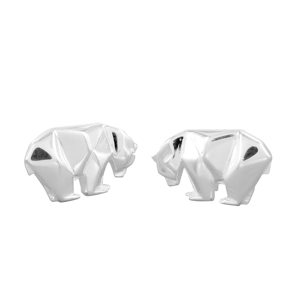 Reeves & Reeves Sterling Silver Polar Bear Stud Earrings are a very unique pair of studs and will certainly be a talking point. The polar bears are crafted from high shine sterling silver and the differing angles reflect the light beautifully as you move. The origami style is a little different and makes these earrings stand out from the crowd. The polar bears sit on stud style posts, and their perfect size makes them a great pair of earrings to be worn every day.