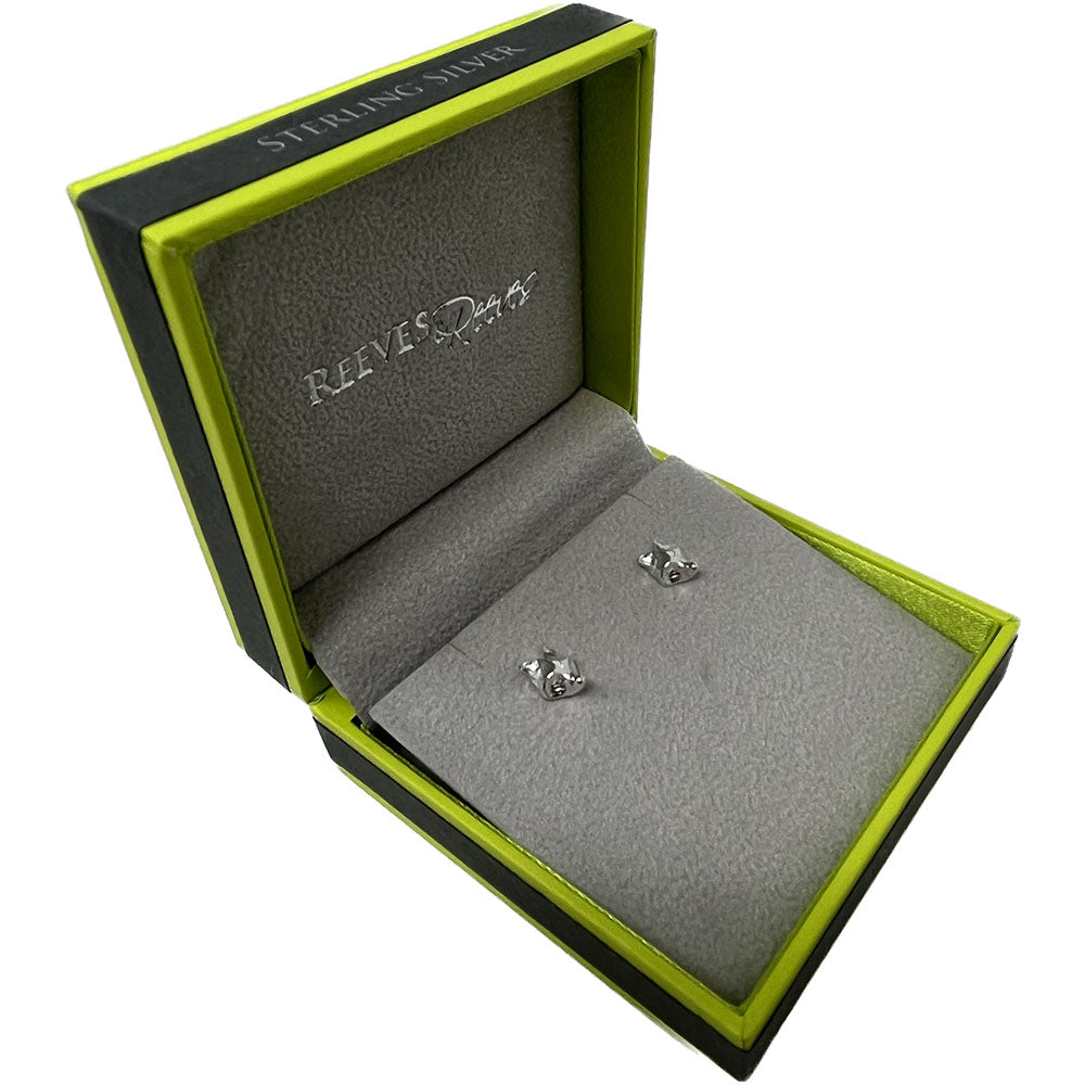 Reeves & Reeves Sterling Silver Wolf Stud Earrings, made exclusively for RZSS. Certainly a real eye catcher, and perfect for the socialite who likes to stand out from the crowd! Made from high quality sterling silver, the beautifully crafted wolf heads have exquisite detailing, so wild, and with their striking details they are sure not to be missed!
