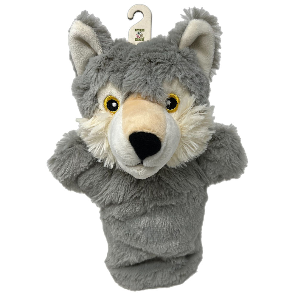 This fun Re-Pets Wolf hand puppet by Nature Planet is a perfect gift for any animal lover! Made from 100% recycled materials for eco friendly fun. 23cm Tall Hand Wash