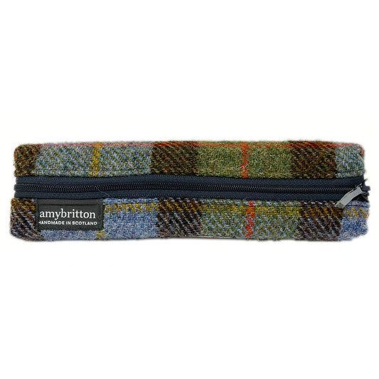 Highland Wildlife Park Scottish Wildcat Harris Tweed® Pencil Case by Amy Britton, an independent Scottish manufacturer of contemporary Harris Tweed® Accessories, created from her love of textiles and design. One large internal compartment, lined and zip closure