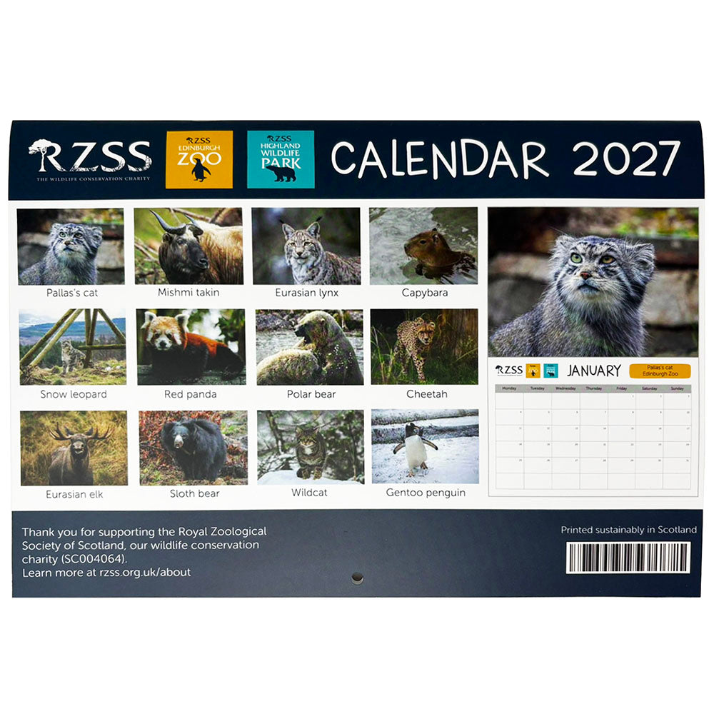 2027 RZSS wall calendar