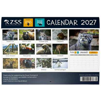 2027 RZSS wall calendar