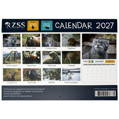 RZSS 2027 wall calendar