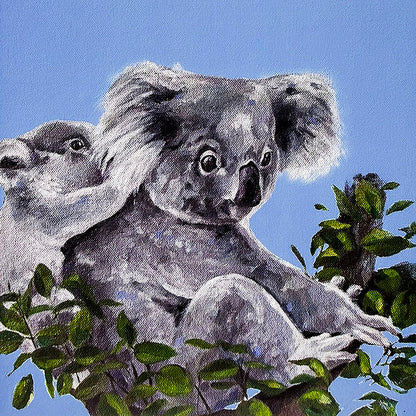 Ally Smith is a local Edinburgh based artist who has always been inspired to paint nature. Ally paints in contemporary bright, bold colours, creating characterful animal studies.  This Koala square magnet will make a bright addition to any home.  7.5cm square