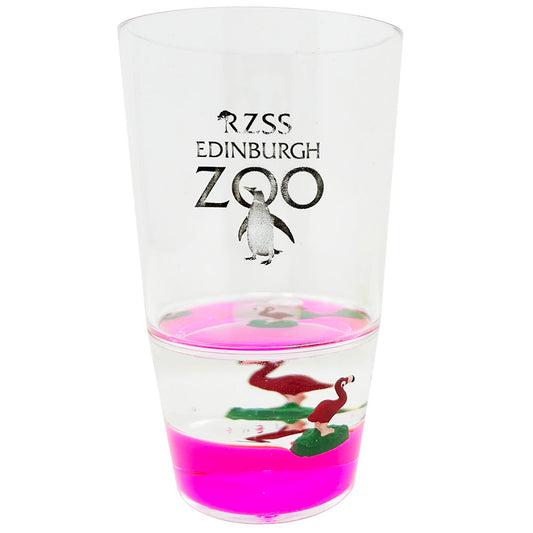 Stay hydrated in style with the Edinburgh Zoo Flamingo Aqua Tumbler. Featuring floating flamingos and the iconic Edinburgh Zoo logo, this tumbler is perfect for any animal lover. Quench your thirst and show off your quirky side with this playful tumbler.
