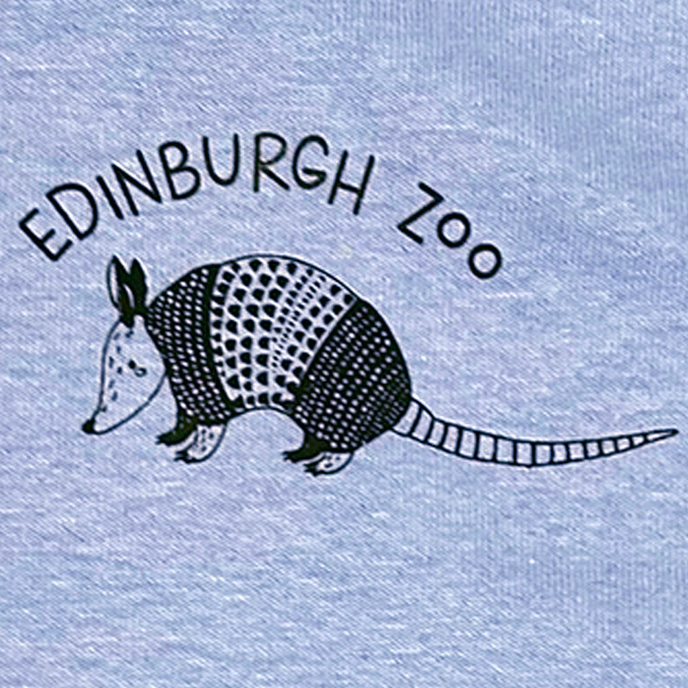 Edinburgh Zoo Armadillo Pocket Print T-shirt - Carolina Blue