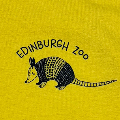 Edinburgh Zoo Armadillo Pocket Print Children's T-Shirt - Yellow