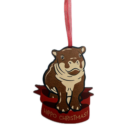 Have a little bit of Edinburgh Zoo at home this Christmas with our brand-new Edinburgh Zoo Hippo hanging decoration. Handmade from sustainably sourced wood in the UK.

Approx 8.5cm Height &nbsp;