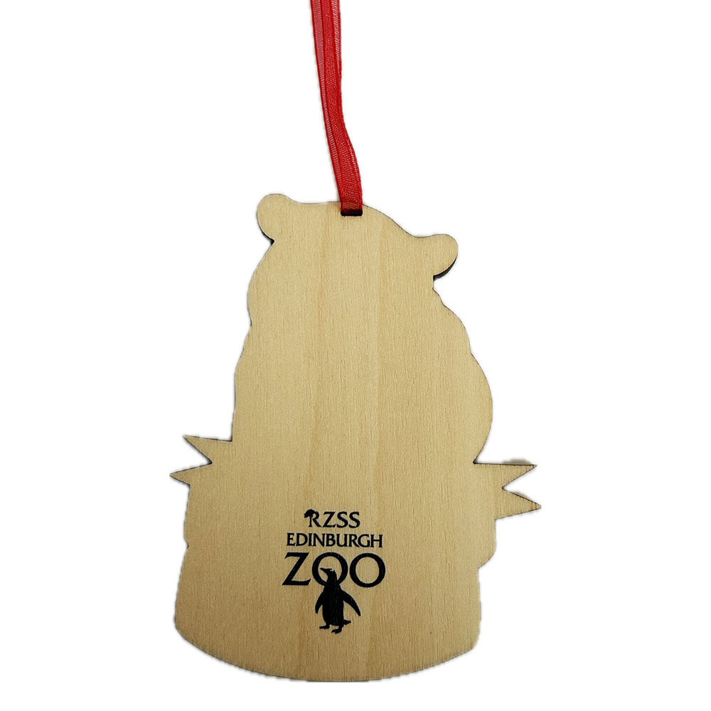 Have a little bit of Edinburgh Zoo at home this Christmas with our brand-new Edinburgh Zoo Hippo hanging decoration. Handmade from sustainably sourced wood in the UK.

Approx 8.5cm Height &nbsp;