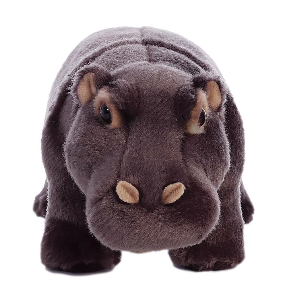 This delightful Hippo soft toy is beautifully made showing the majesty of the hippopotamus. Soft plush body with airbrushed accents for realistic colouring, raised eyes and the distinct ears and nostrils. Stuffed with recycled materials, this adorable pall is eco friendly too.