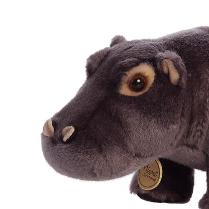 This delightful Hippo soft toy is beautifully made showing the majesty of the hippopotamus. Soft plush body with airbrushed accents for realistic colouring, raised eyes and the distinct ears and nostrils. Stuffed with recycled materials, this adorable pall is eco friendly too.