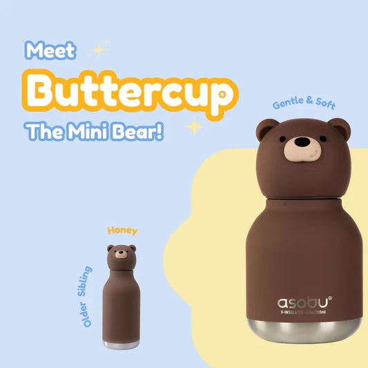 Brown bear mini bestie water bottle 200ml