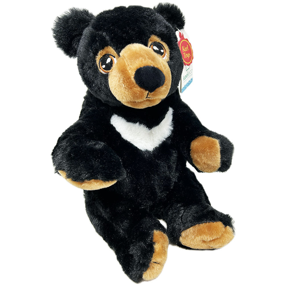 Get cozy and cuddly with our 25cm Black Bear Eco Soft Toy! Made from environmentally friendly materials, this adorable bear is perfect for hugging and snuggling. Bring a touch of nature to your playtime and help the environment at the same time!