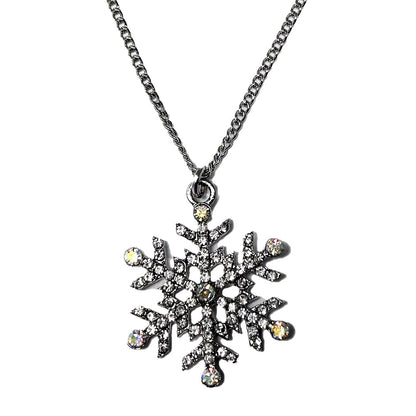 Spread some sparkle with this dazzling Boxed Snowflake Pendant Necklace. Silver plated pendant and chain, comes in an a delightful gift box.

46cm long chain 3cm pendant