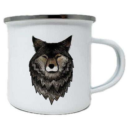 Sip your favourite hot or cold beverage in style with this fancy Wolf Enamel Mug by Catherine Redgate. Featuring a delightful tin/enamel mug with wolf on one side and a stylised mountain/lone wolf logo on the other. This cup is perfect for adding an fierce touch to your home.

Pawsitively purr-fect!

Hand Wash Only