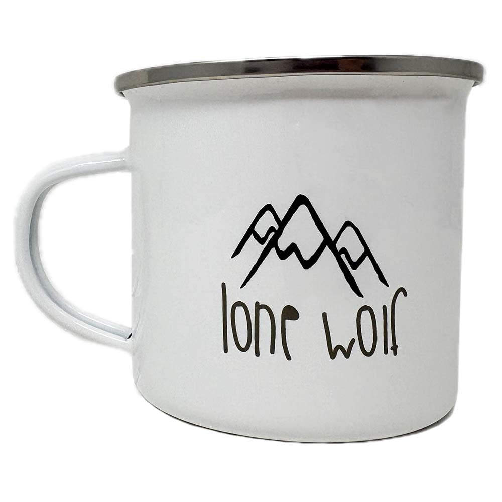Sip your favourite hot or cold beverage in style with this fancy Wolf Enamel Mug by Catherine Redgate. Featuring a delightful tin/enamel mug with wolf on one side and a stylised mountain/lone wolf logo on the other. This cup is perfect for adding an fierce touch to your home.

Pawsitively purr-fect!

Hand Wash Only