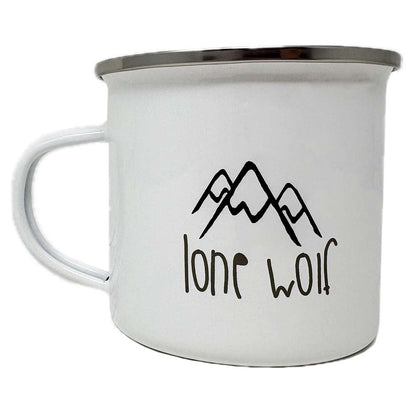 Sip your favourite hot or cold beverage in style with this fancy Wolf Enamel Mug by Catherine Redgate. Featuring a delightful tin/enamel mug with wolf on one side and a stylised mountain/lone wolf logo on the other. This cup is perfect for adding an fierce touch to your home.

Pawsitively purr-fect!

Hand Wash Only