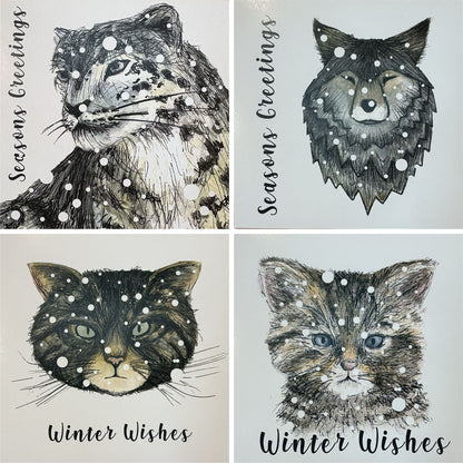 Highland Wildlife Park Catherine Redgate Christmas Card 4 Pack