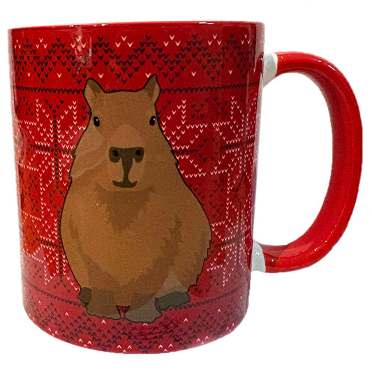 Edinburgh Zoo Capy Christmas Duotone Mug