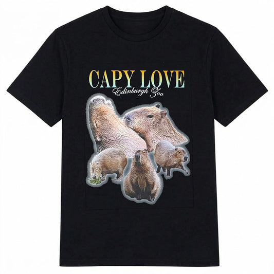 Pre-Order Edinburgh Zoo capy love t-shirt - black