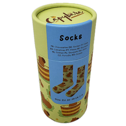 Capybara Socks in a Tube Size UK3-6