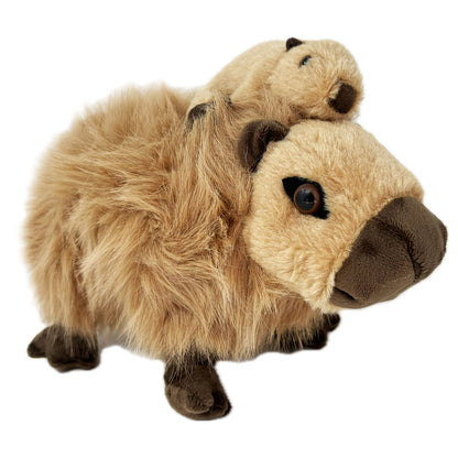 Mum and baby capybara 23cm