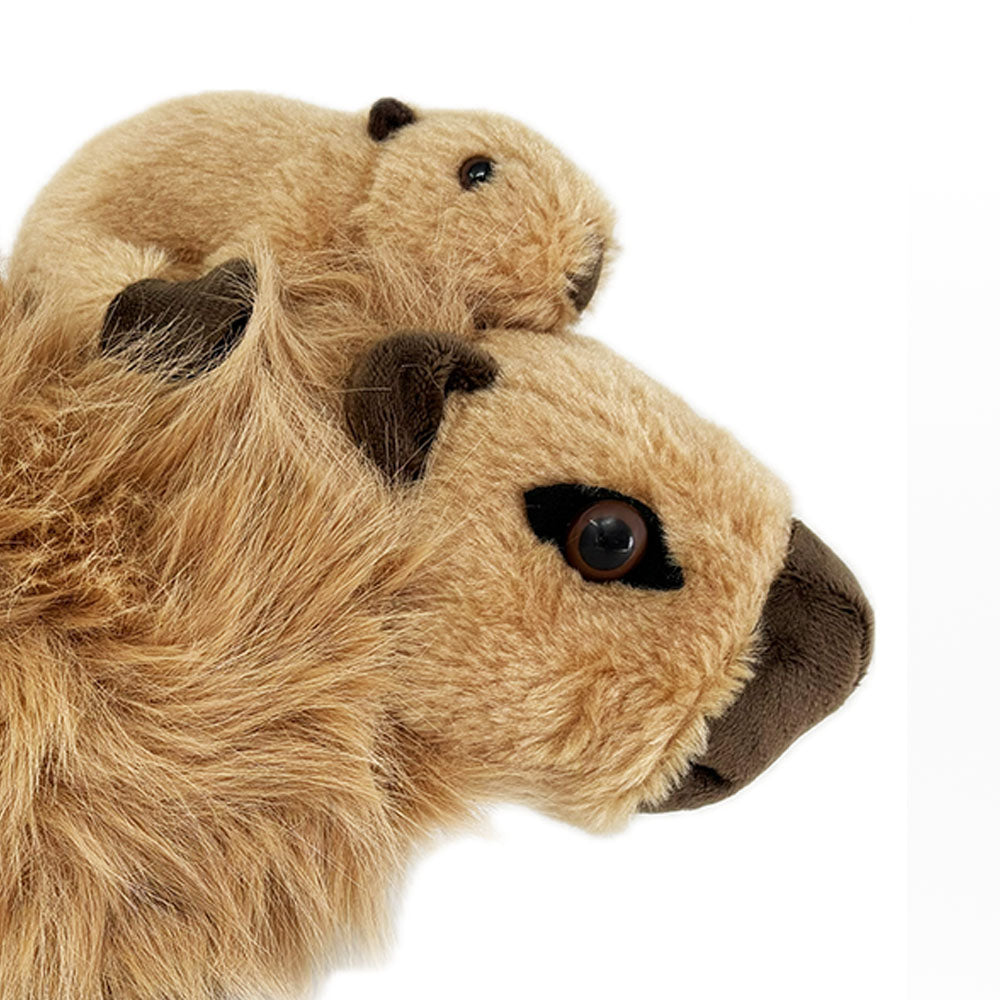 Mum and baby capybara 23cm