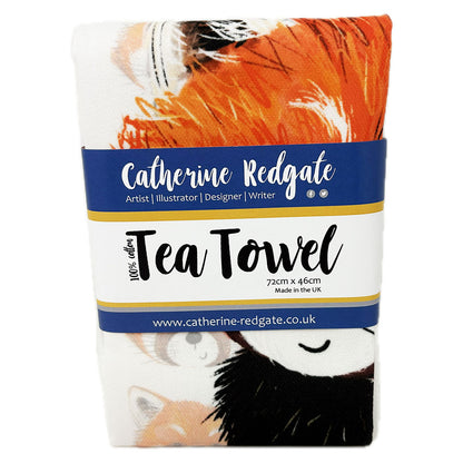 Highland Wildlife Park red panda tea towel Catherine Redgate
