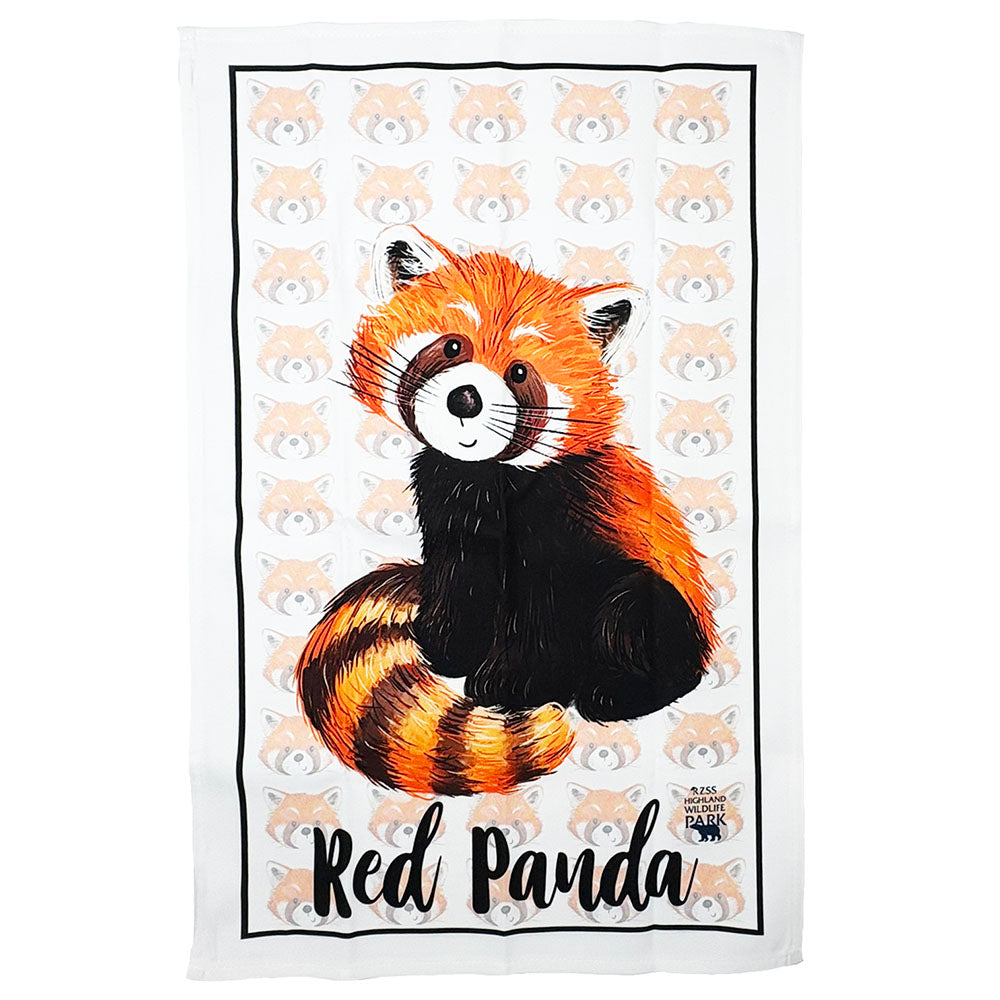 Highland Wildlife Park red panda tea towel Catherine Redgate