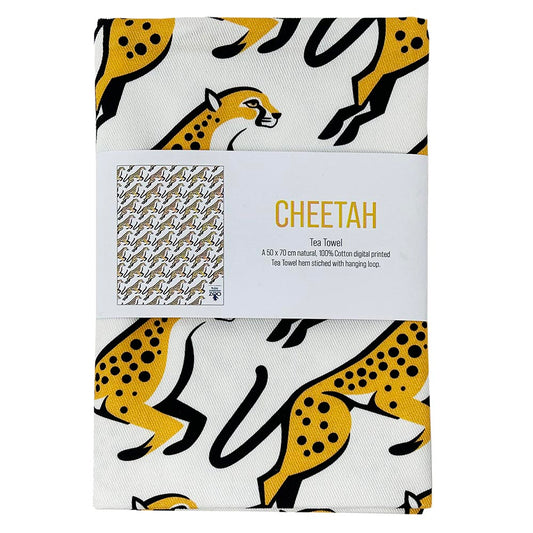 Edinbrugh Zoo Cheetah Tea Towel Repeat Design