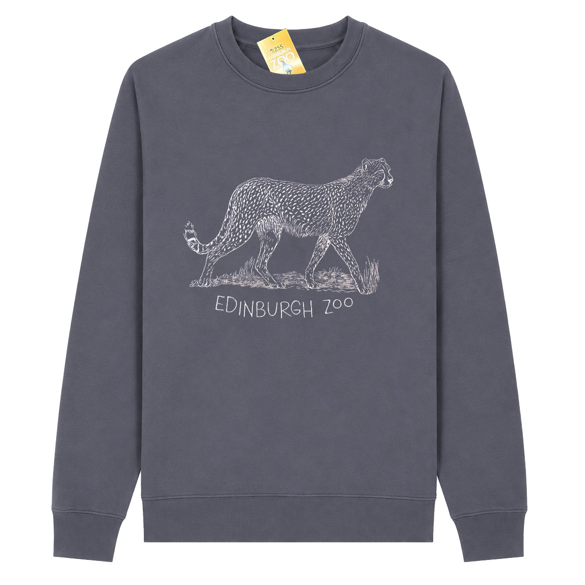 Edinburgh Zoo embroidered cheetah sweatshirt - dusty lilac