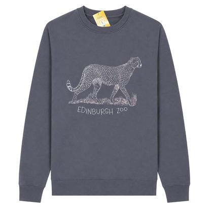Edinburgh Zoo embroidered cheetah sweatshirt - dusty lilac