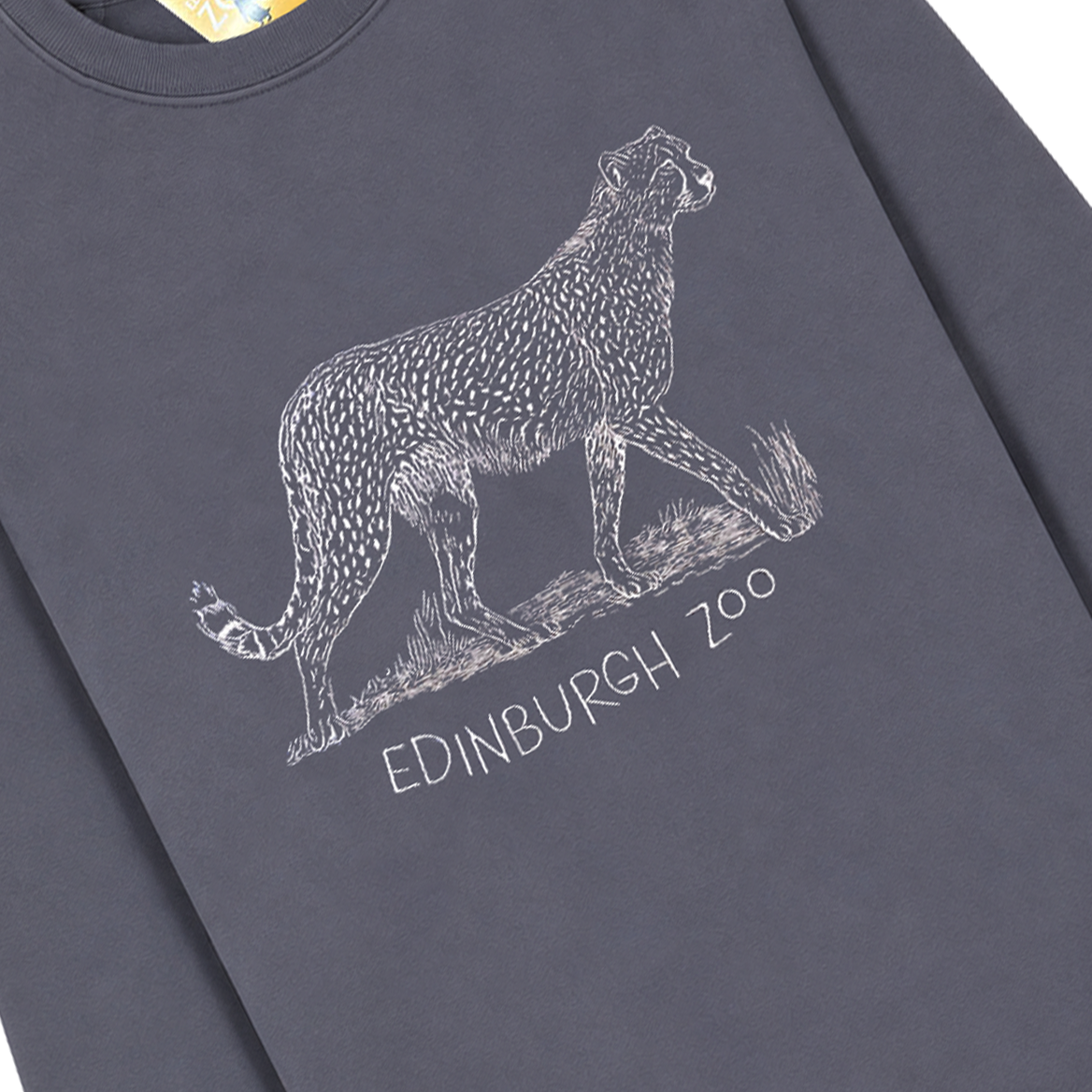 Edinburgh Zoo embroidered cheetah sweatshirt - dusty lilac