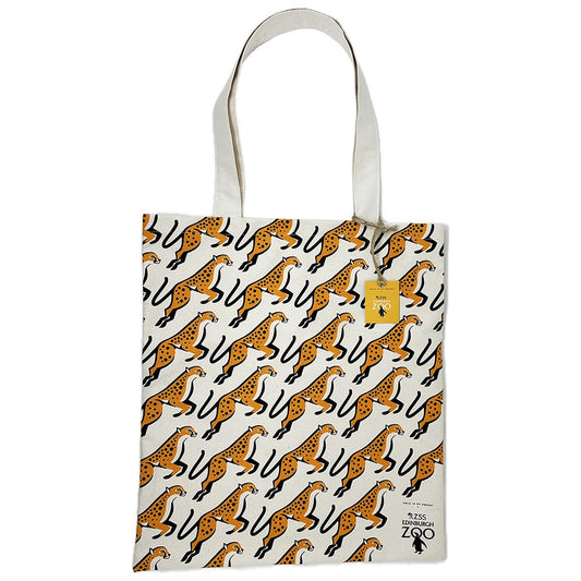 Edinburgh Zoo Cheetah Tote Bag Repeat Design