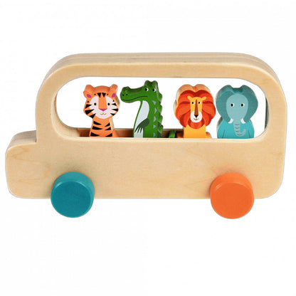 Colourful Creatures Wooden Bus