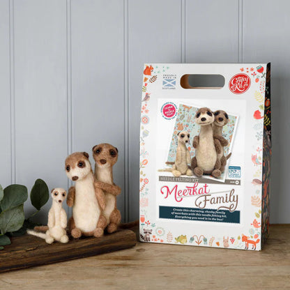 Meerkat Family Needle Felting Kit