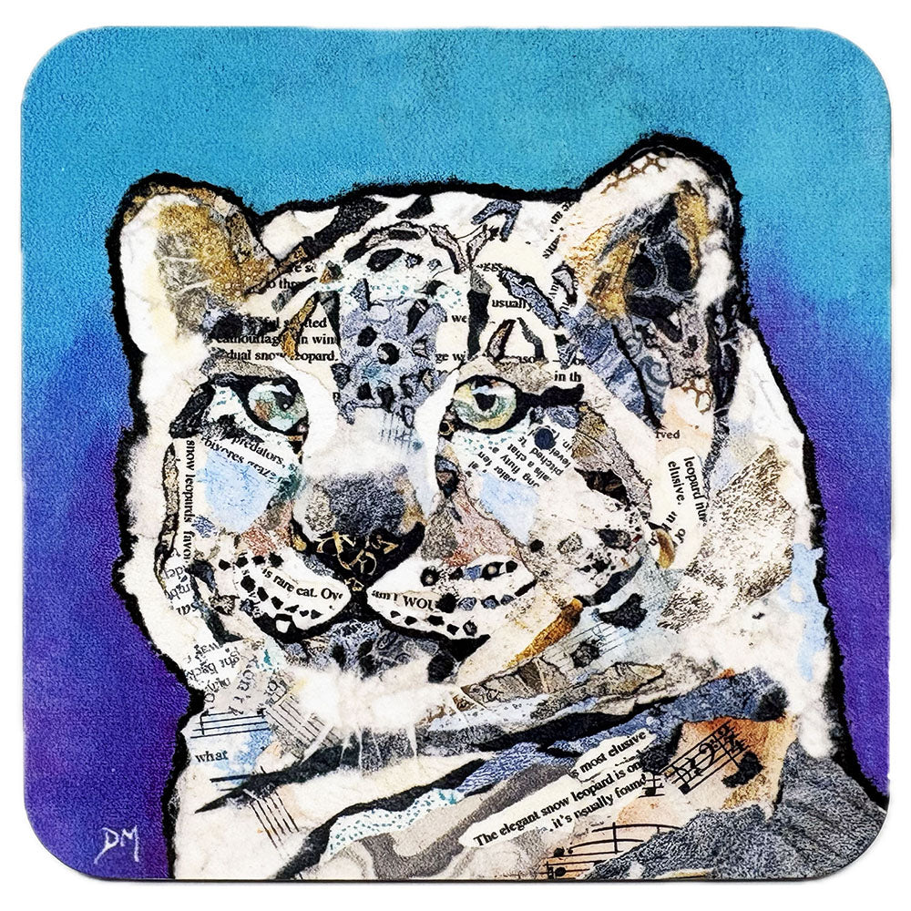 Dawn Maciocia Snow Leopard Coaster