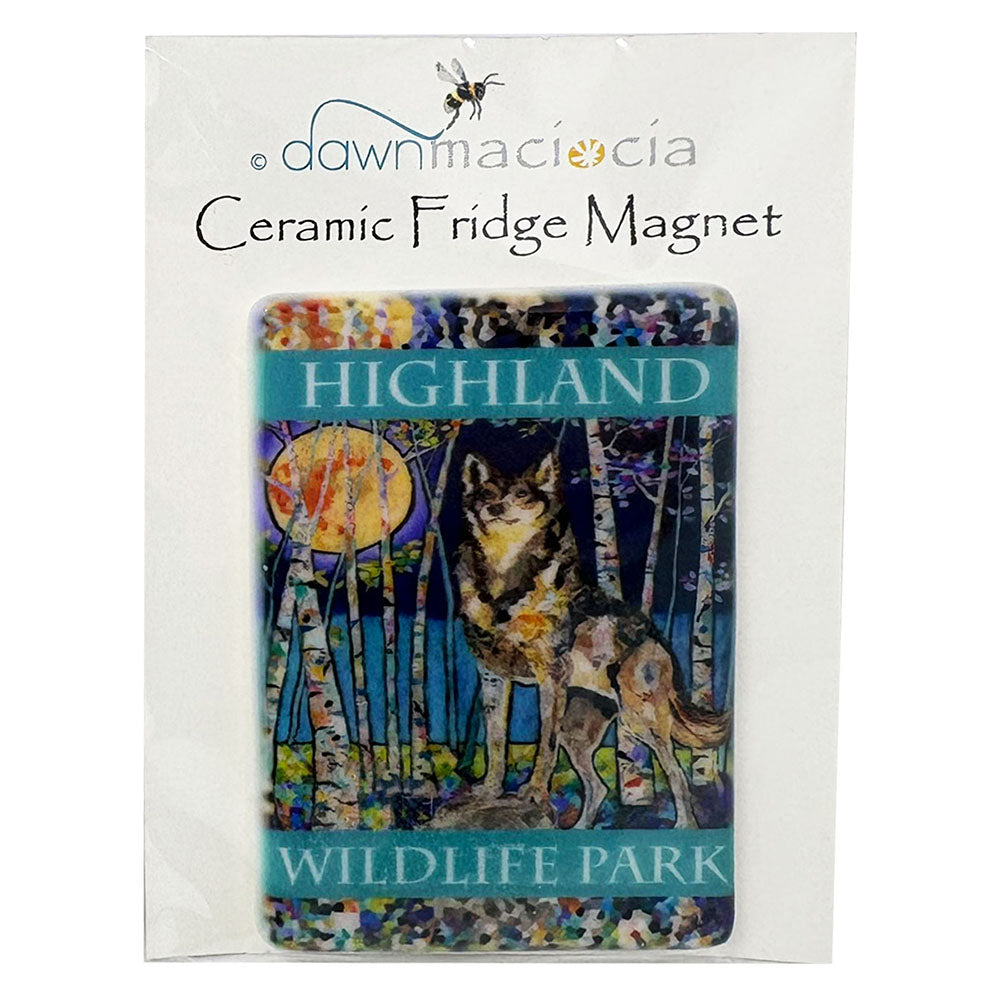 Dawn Maciocia Wolf Ceramic Magnet