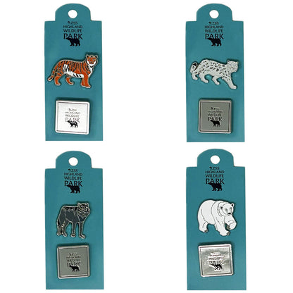 Highland Wildlife Park Shaped Shaped Duo Pin Badges