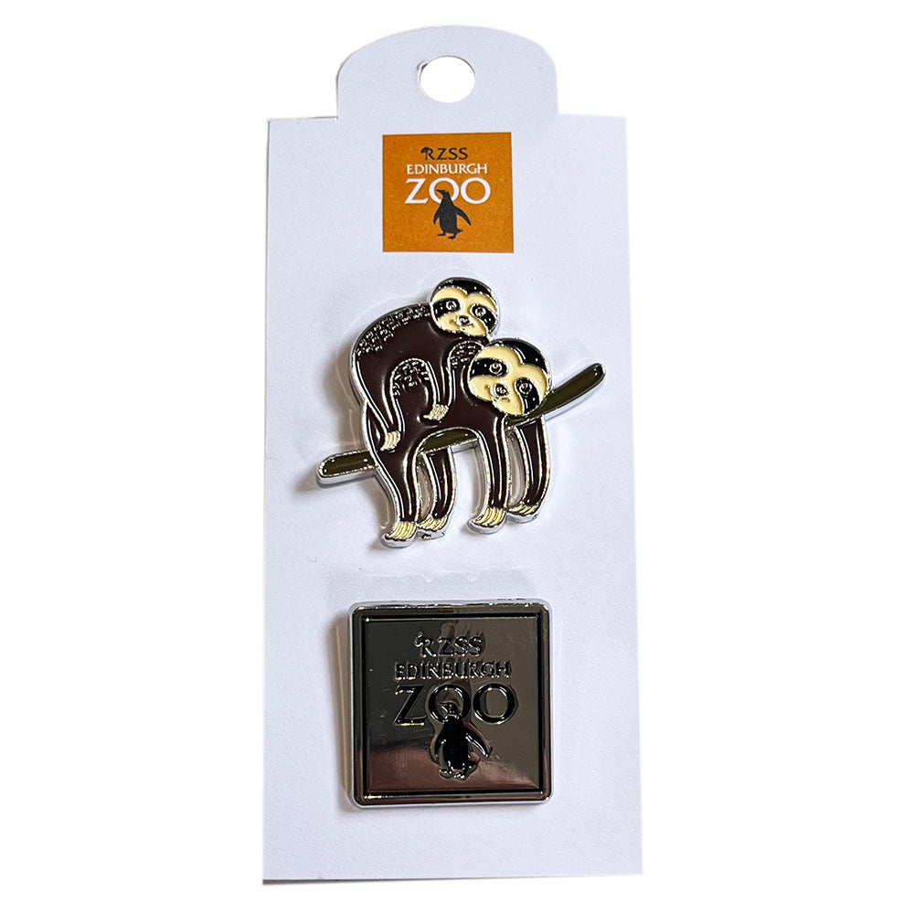 Sloth Rzss Edinburgh Zoo Shaped Duo Pin Badges – RZSS – Online Shop